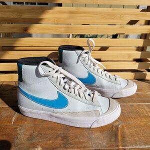 Nike Blazers Kids Sneakers White and Blue